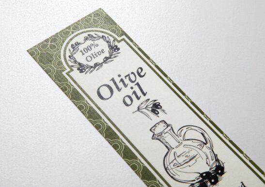 Etichette adesive per olio e aceto